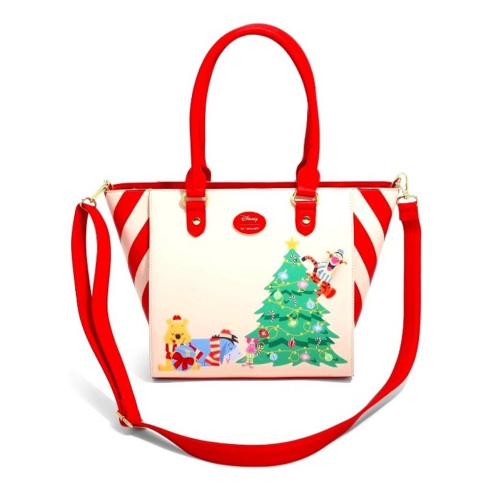 HP๐๐๐๐๐Winnie the Pooh Christmas Satchel Purse - Picture 3 of 12
